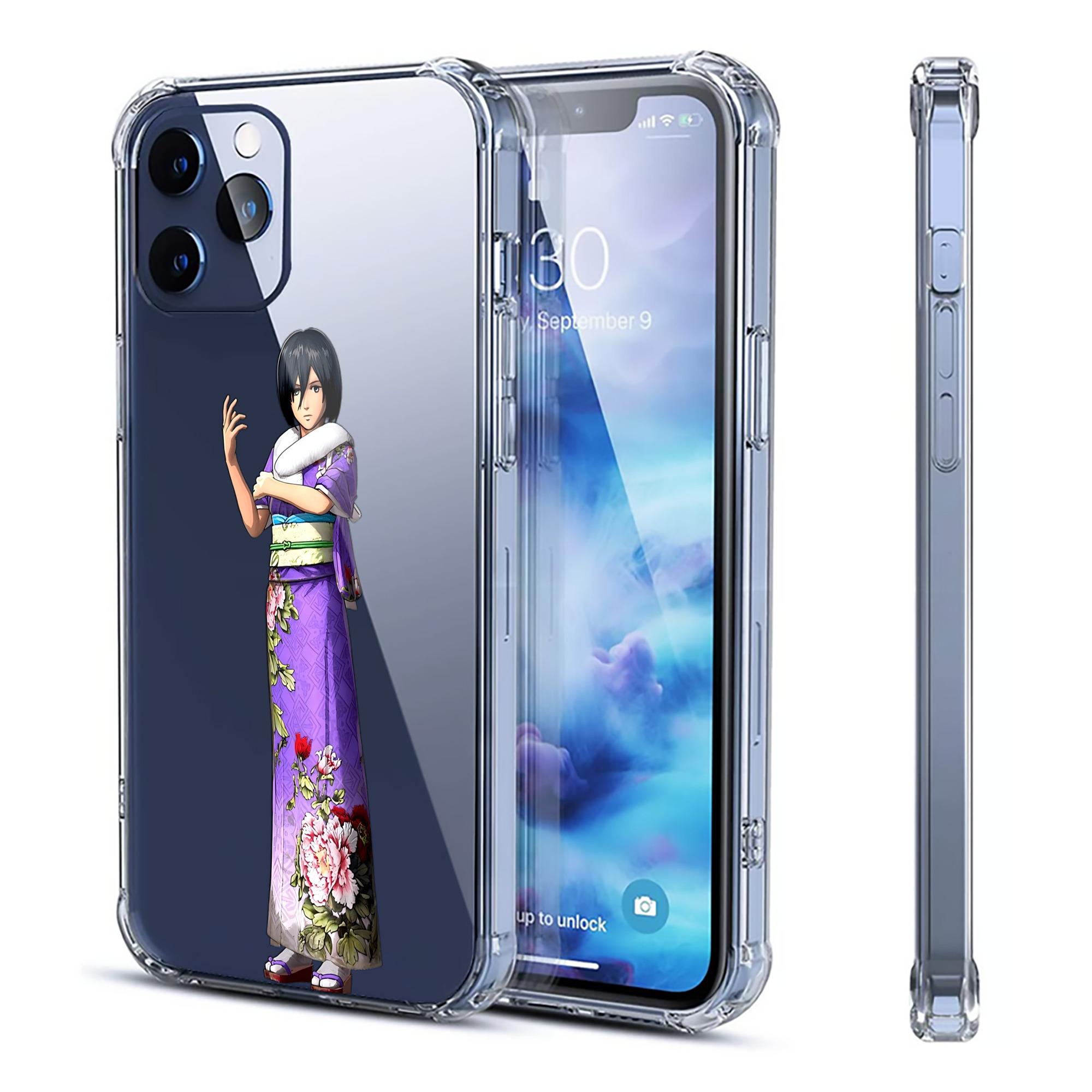 （画像用） 進撃の巨人 ミカサ·アッカーマン Attack on Titan Mikasa Ackerman 【iPhone 12シリーズ対応】透明スマホケース（クリアソフトケース）